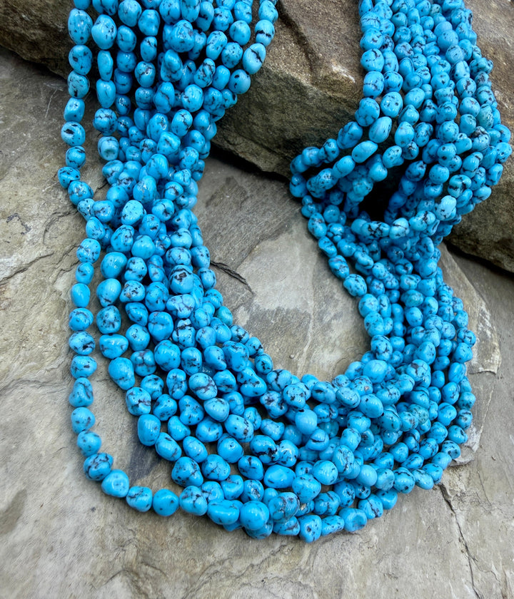 RARE Natural Spiderweb Sleeping Beauty Turquoise (AZ) 5-6mm