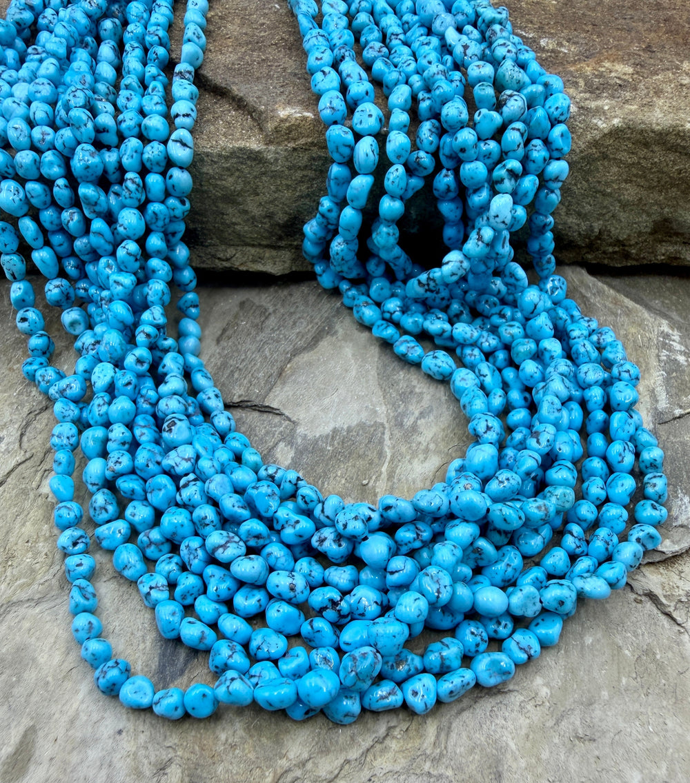 RARE Natural Spiderweb Sleeping Beauty Turquoise (AZ) 5-6mm
