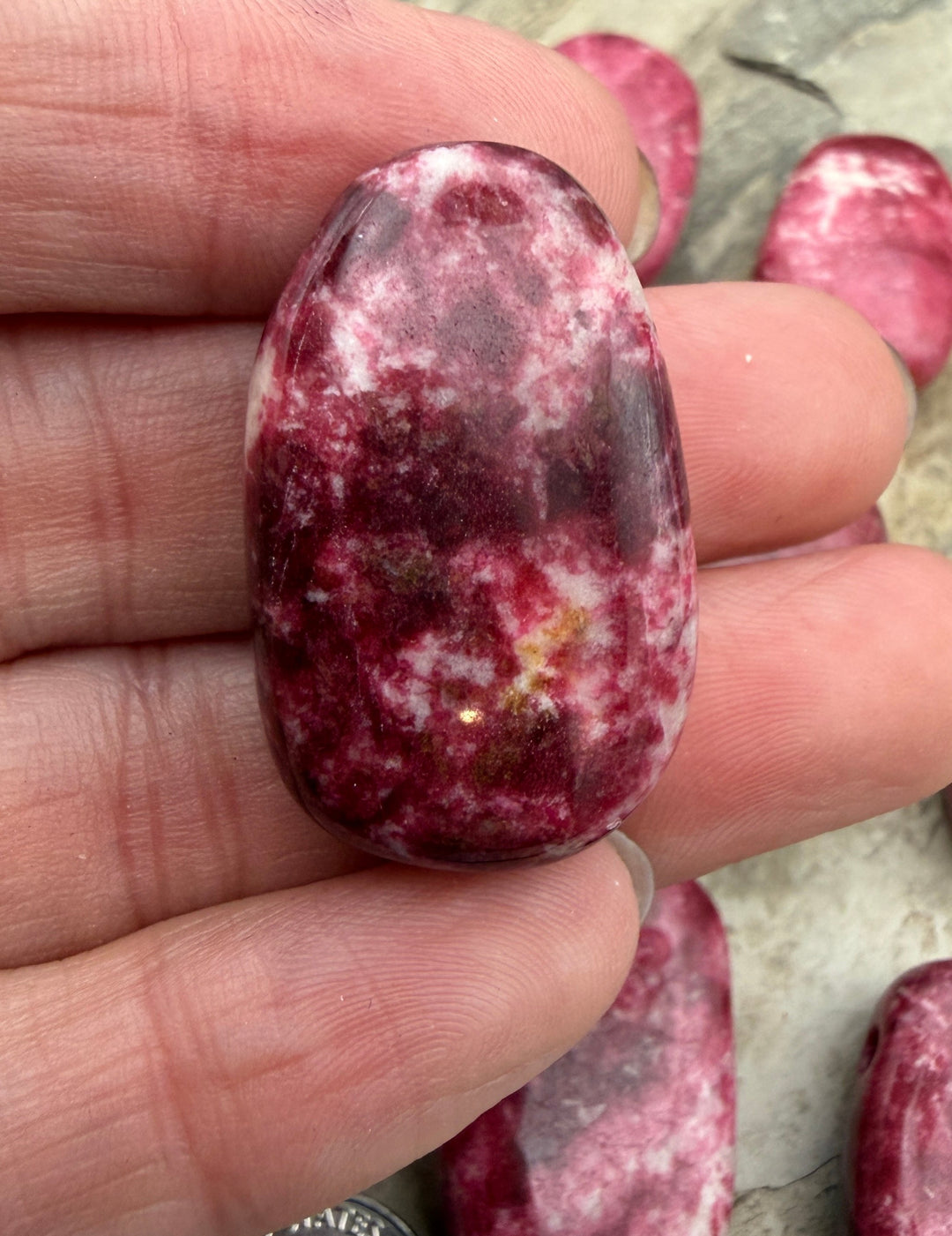 RARE Natural Thulite (Norway) Chunky Focal Penadant Beads