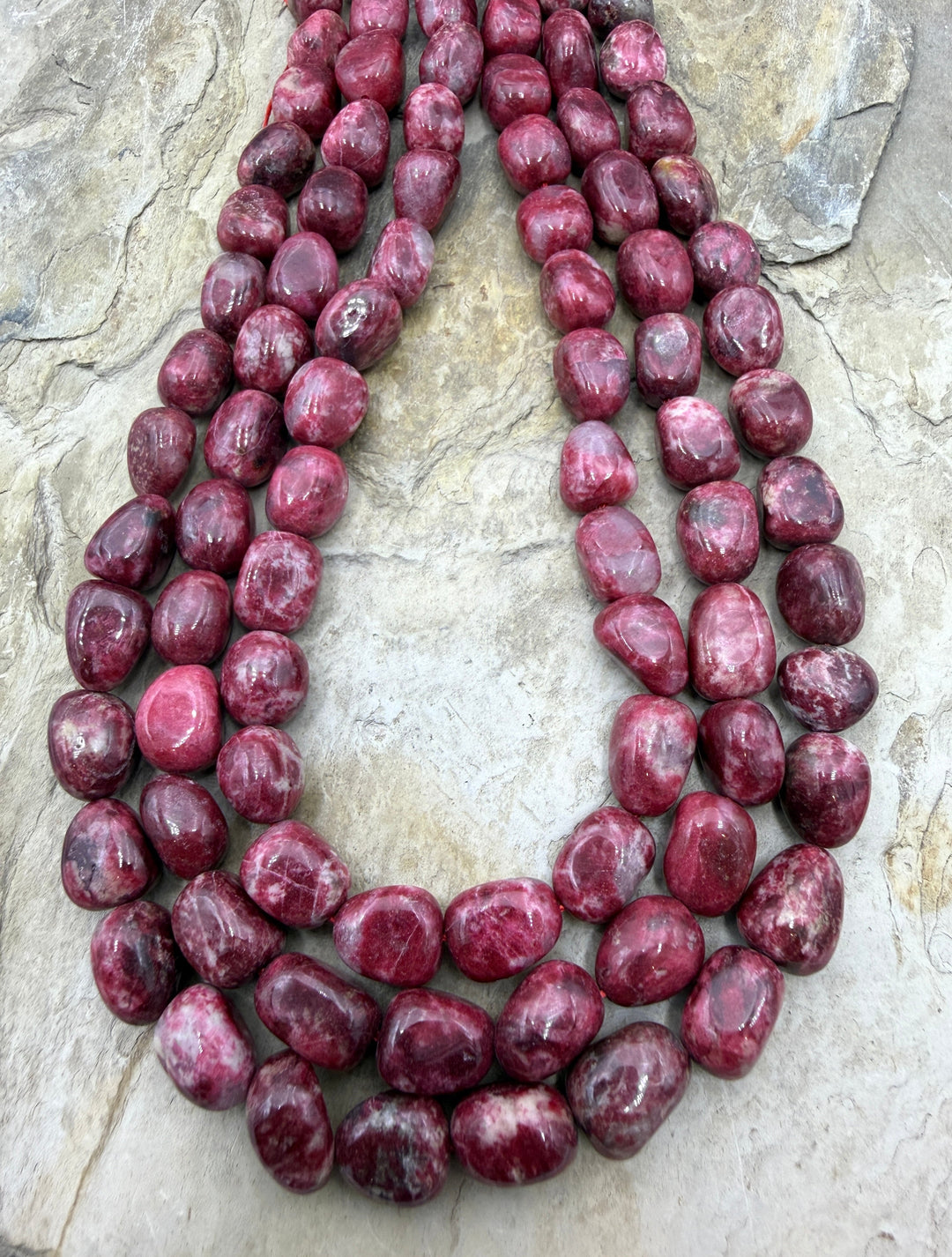 RARE Natural Thulite (Norway) Chunky Nugget Beads