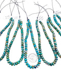 RARE Nevada Fox Turquoise 6mm Rondelle Beads 9 inch strand -