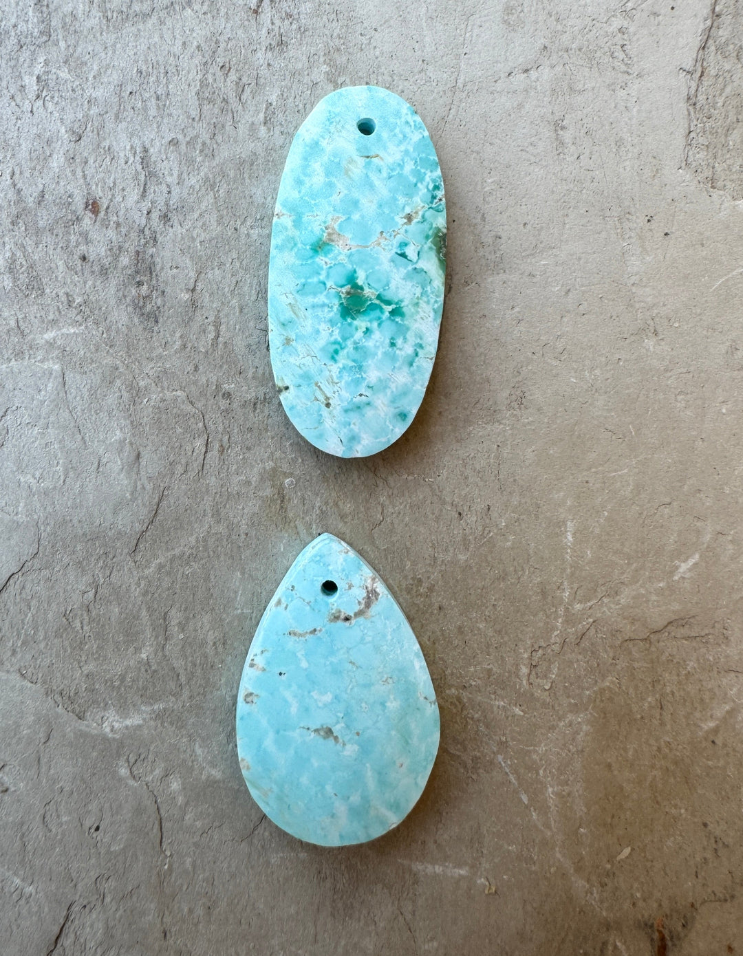 RARE Number 8 Turquoise Light Blue Focal Pendant Beads