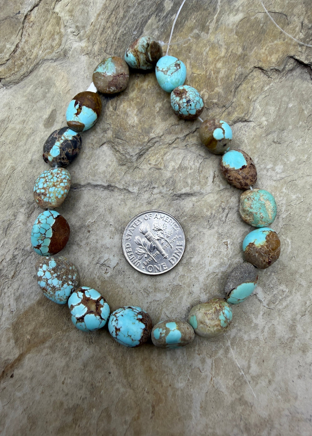 RARE Number 8 Turquoise (Nevada) 10x10-10x14mm Rounded