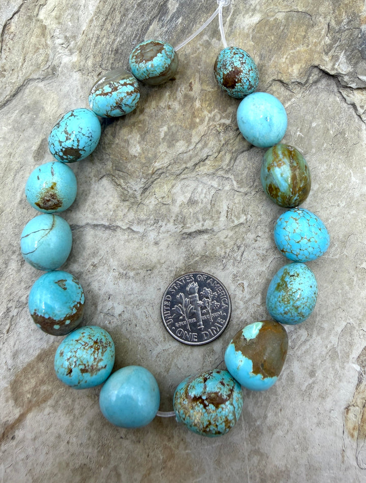 RARE Number 8 Turquoise (Nevada) 12-14mm Rounded Nugget