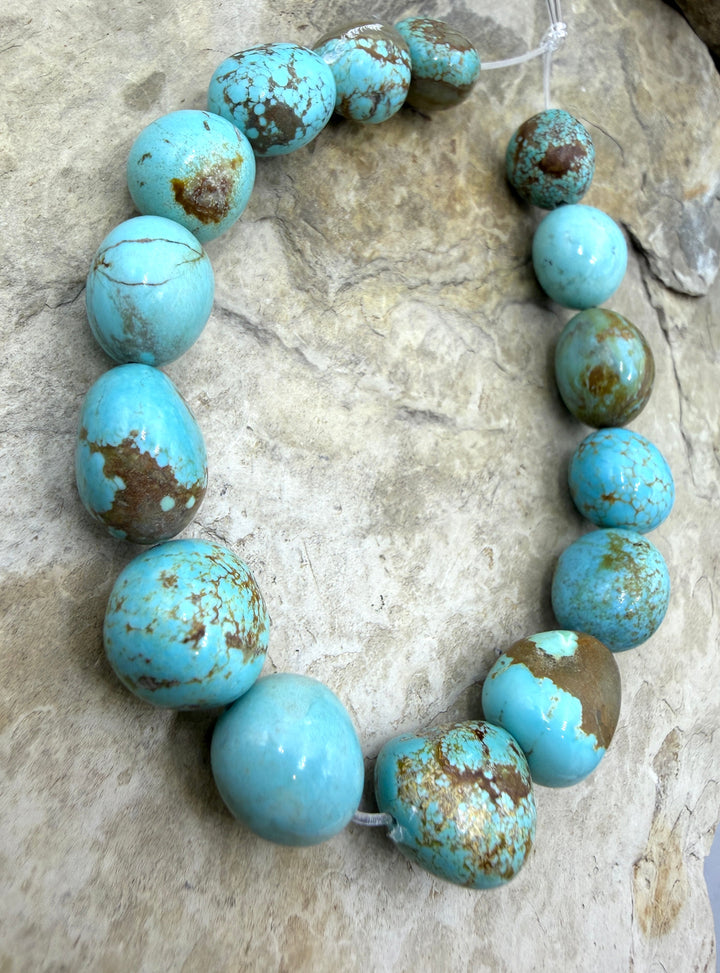 RARE Number 8 Turquoise (Nevada) 12-14mm Rounded Nugget