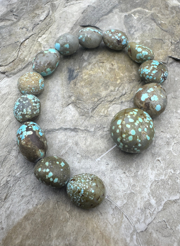 RARE Number 8 Turquoise (Nevada) 12x14-16x20mm Rounded