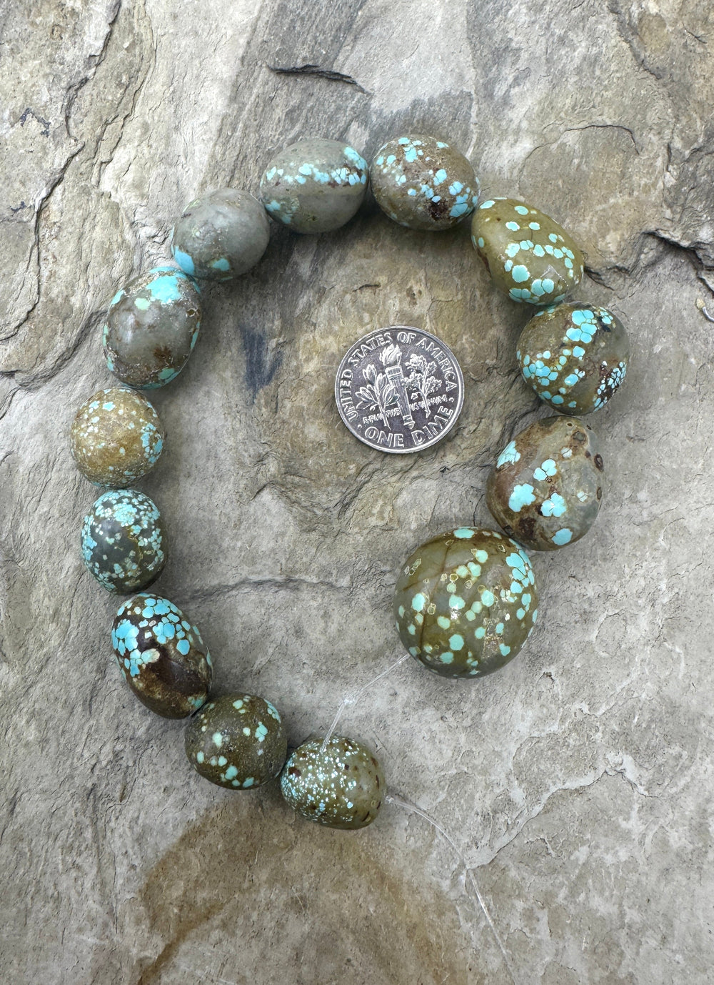 RARE Number 8 Turquoise (Nevada) 12x14-16x20mm Rounded