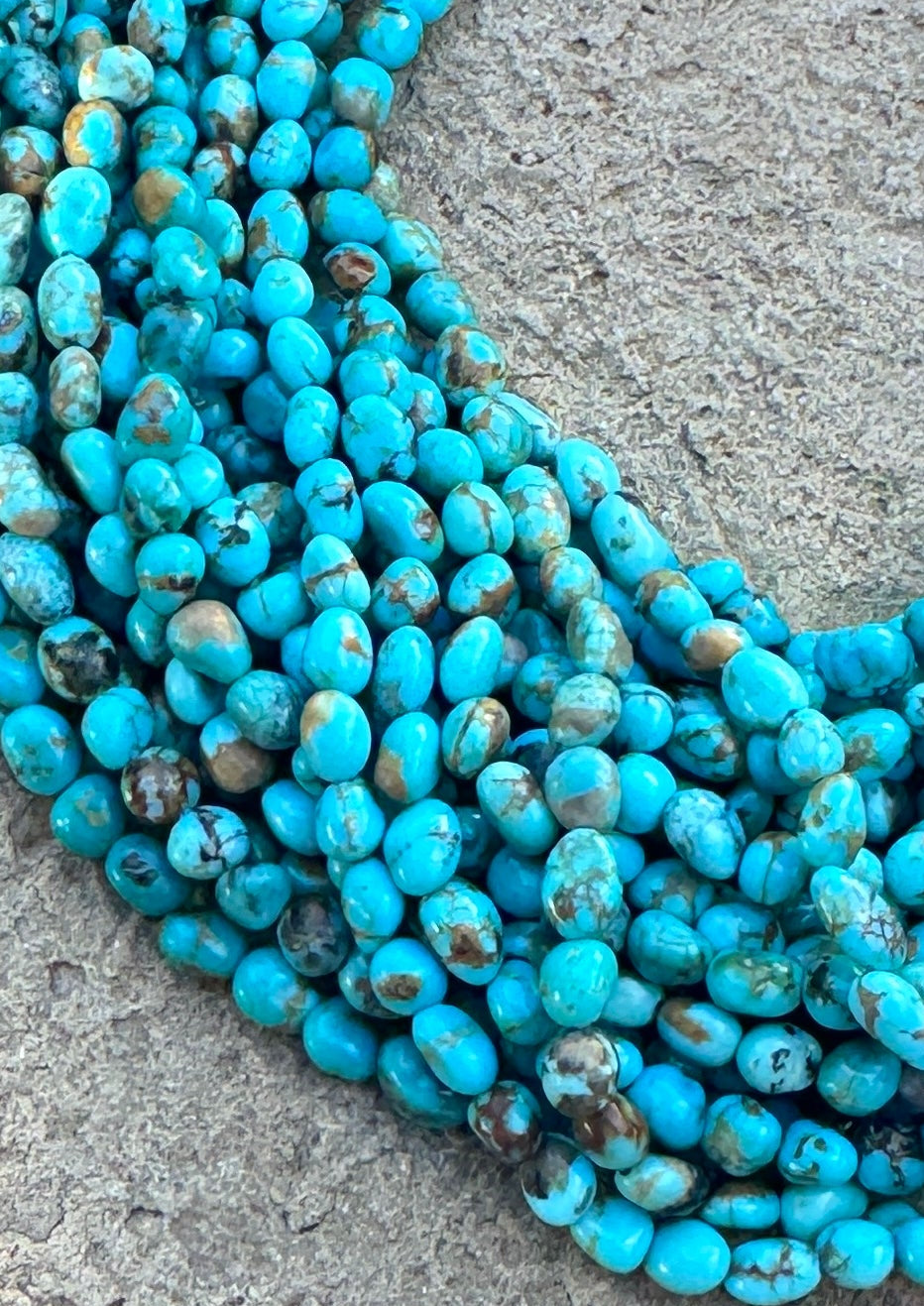 RARE Number 8 Turquoise (Nevada) 4-6mm Rounded Nuggett