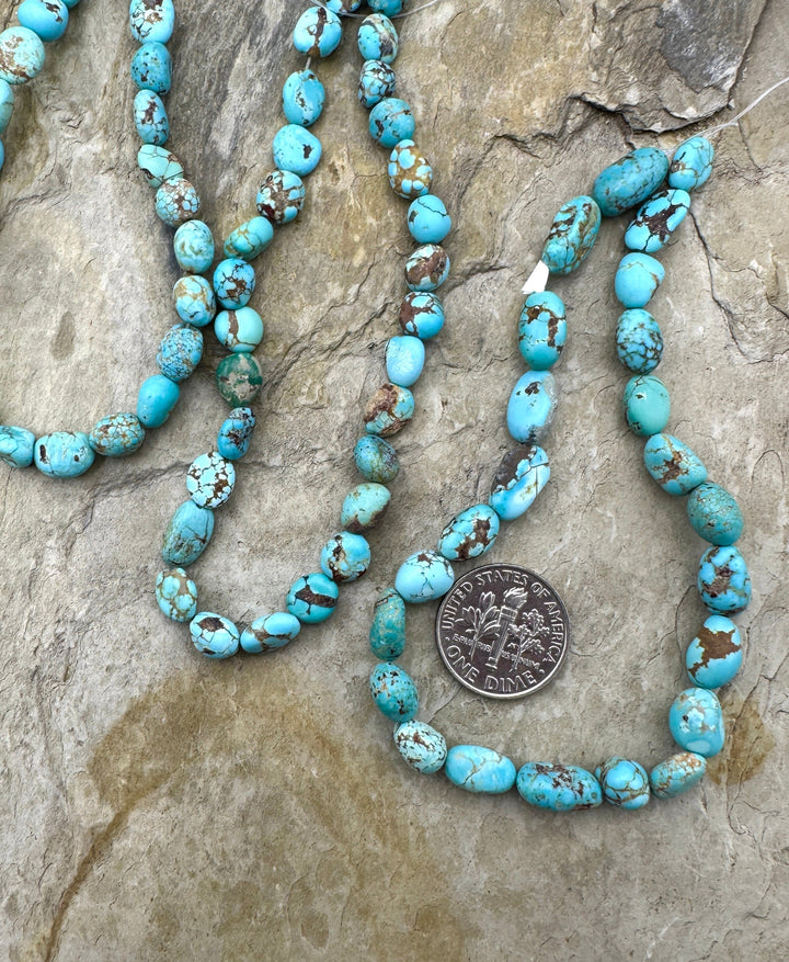 RARE Number 8 Turquoise (Nevada) 6-7mm Rounded Nuggett