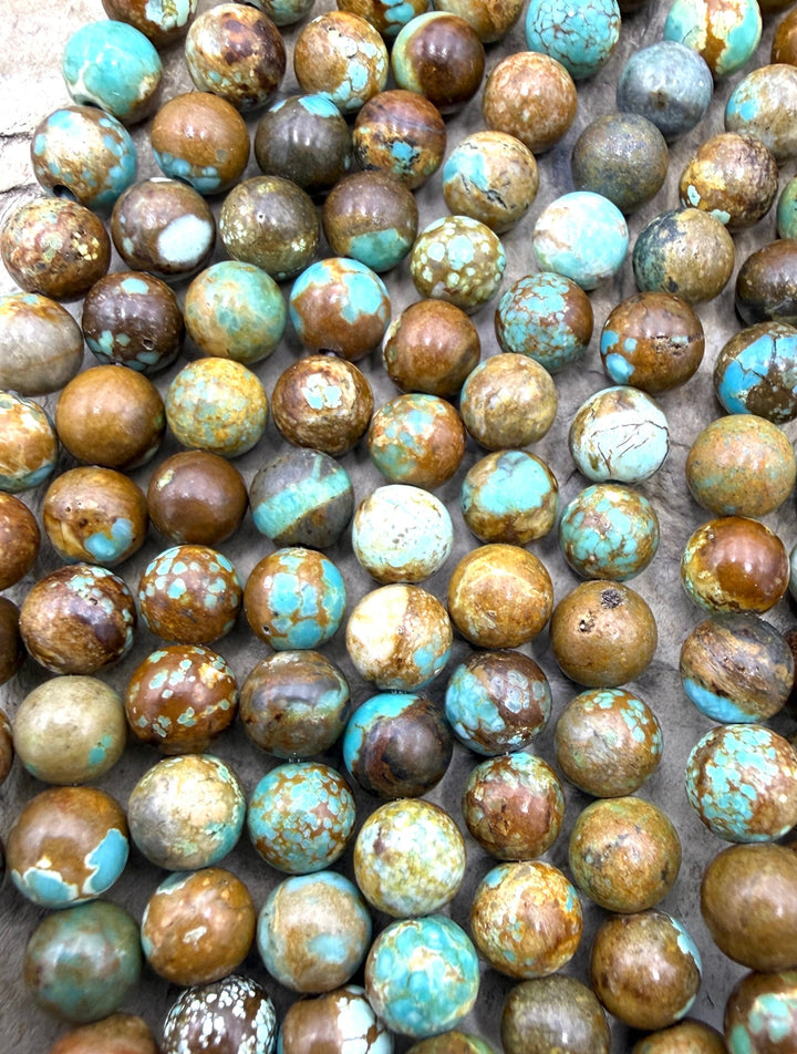 RARE AAA+ Golden Hills Turquoise (Kazakhstan) Handcut  4-5mm Rondelle Beads, 23 Beads