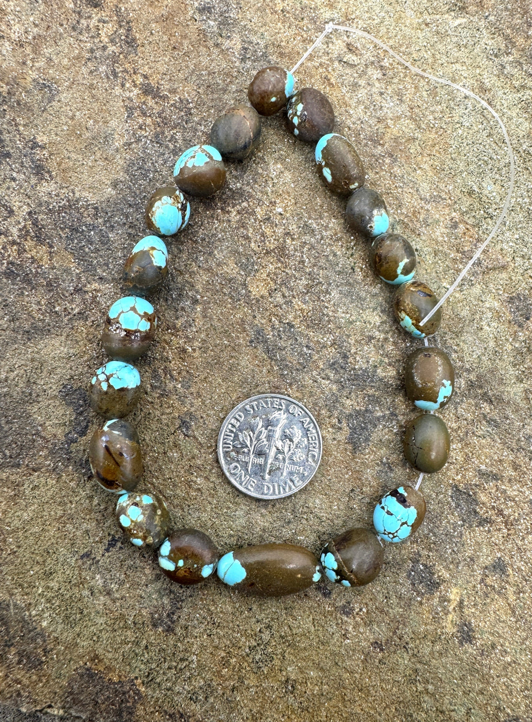 RARE Number 8 Turquoise (Nevada) 7x8-8x15mm Rounded Nuggett