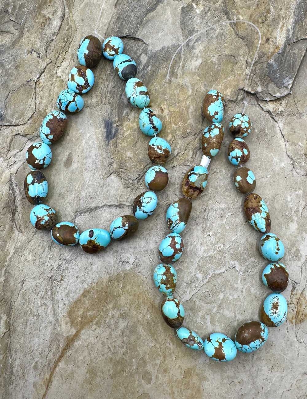RARE Number 8 Turquoise (Nevada) 8x10-9x15mm Rounded