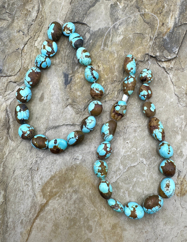 RARE Number 8 Turquoise (Nevada) 8x10-9x15mm Rounded