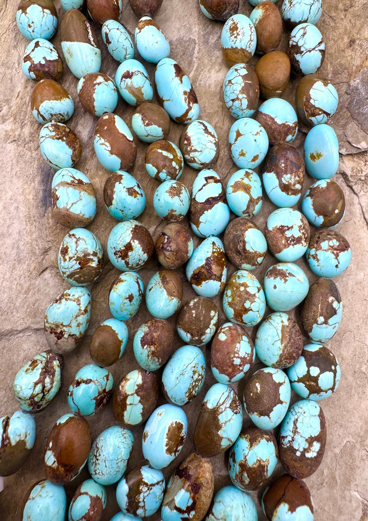 RARE Number 8 Turquoise (Nevada) 8x10-9x15mm Rounded