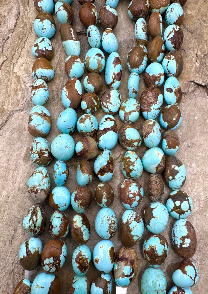 RARE Number 8 Turquoise (Nevada) 8x10-9x15mm Rounded