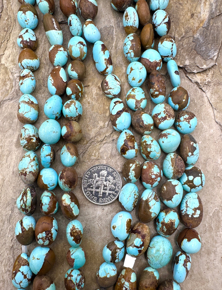 RARE Number 8 Turquoise (Nevada) 8x10-9x15mm Rounded