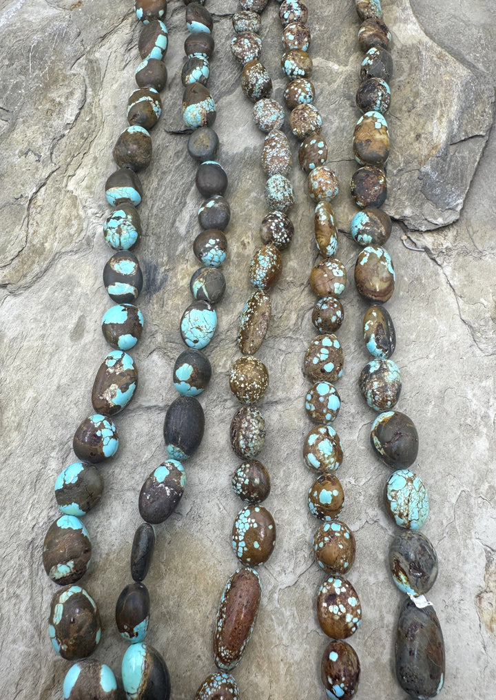 RARE Number 8 Turquoise (Nevada) B Grade 8x8-8x12mm Rounded