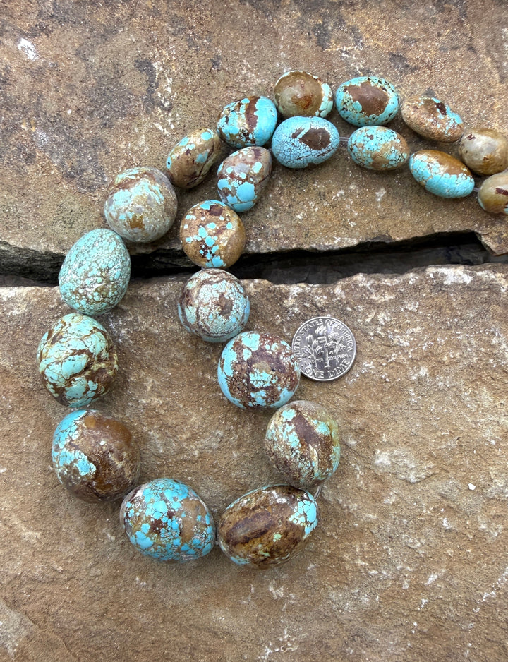 RARE Number 8 Turquoise (Nevada) BIG Graduated Rounded