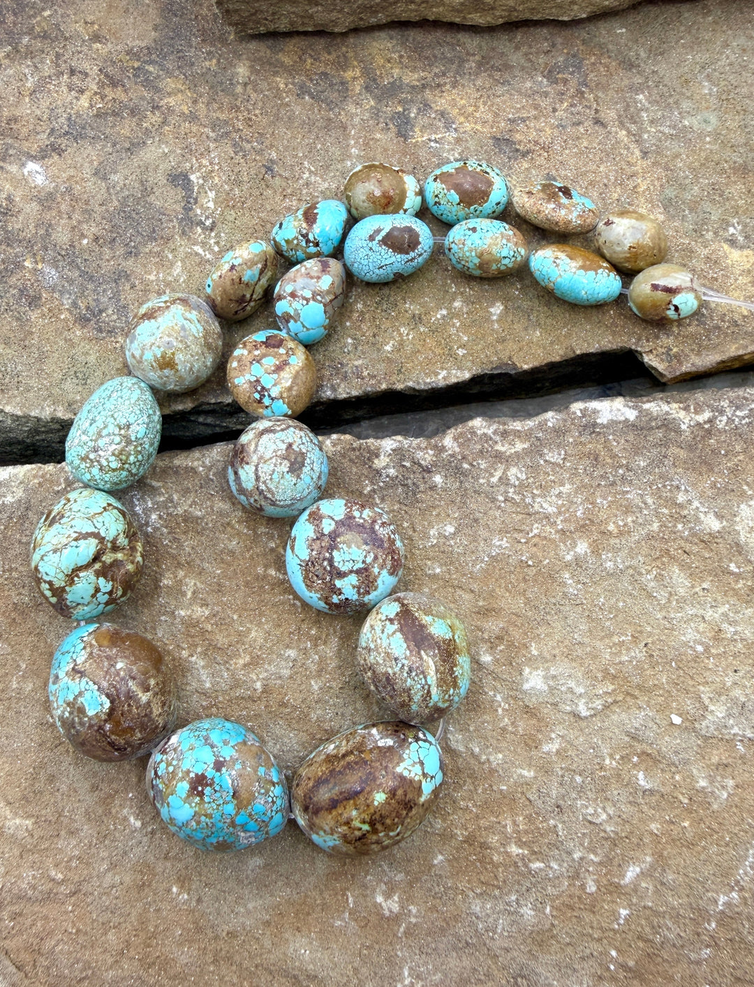 RARE Number 8 Turquoise (Nevada) BIG Graduated Rounded