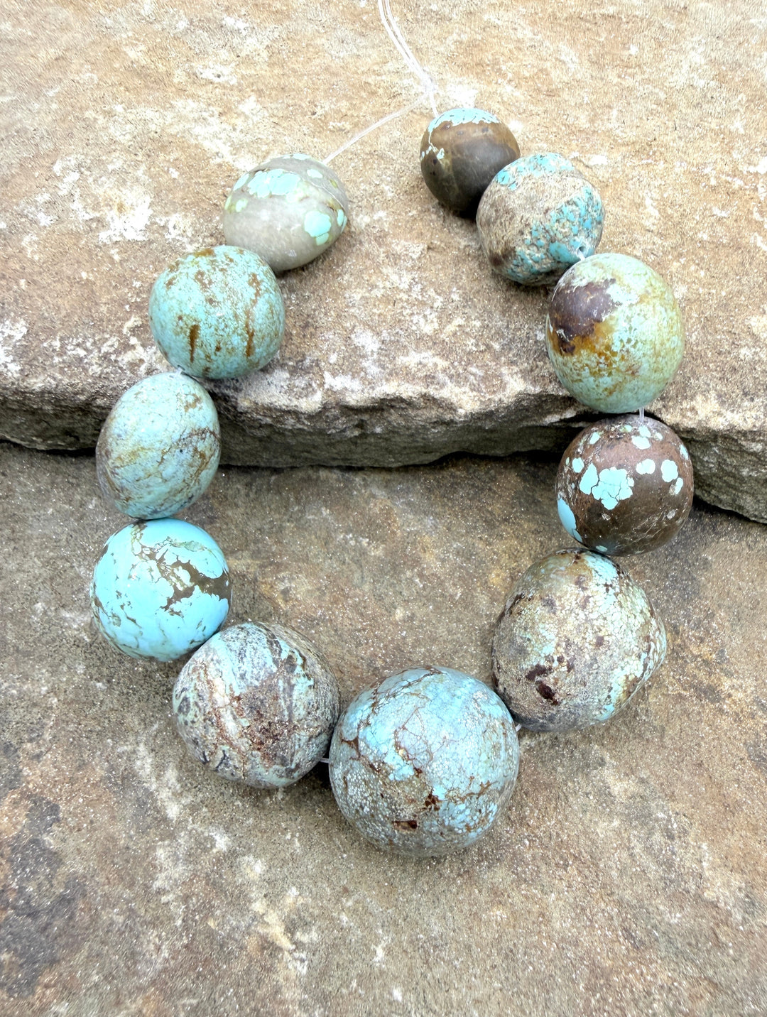 RARE Number 8 Turquoise (Nevada) BIG Graduated Rounded