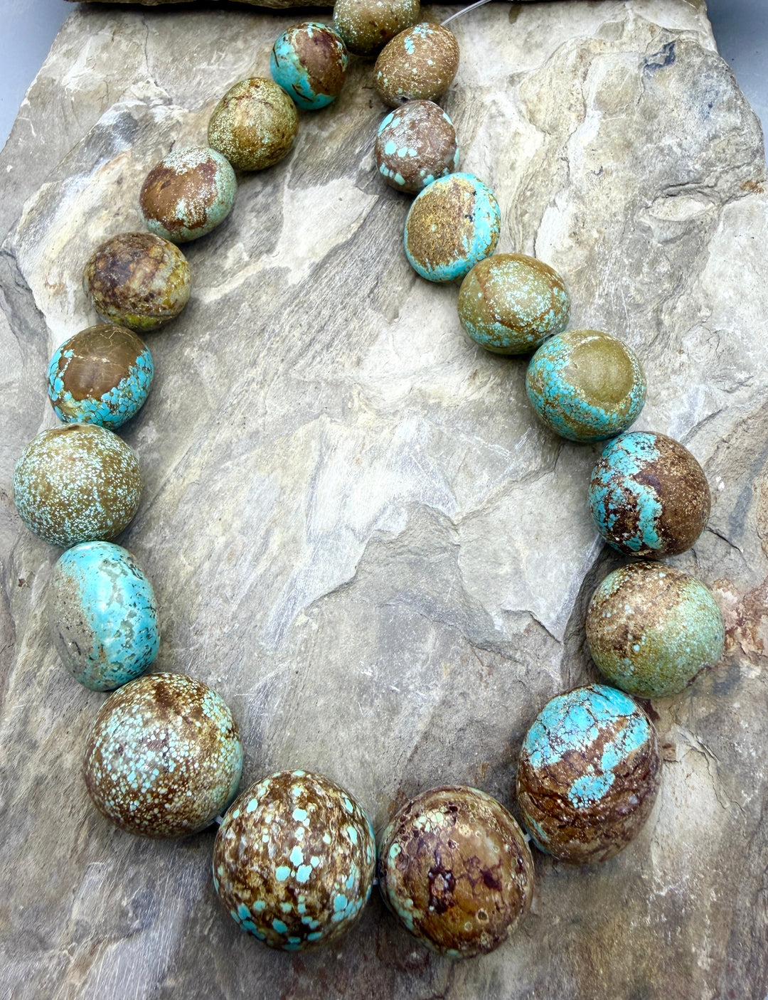 RARE Number 8 Turquoise (Nevada) BIG Graduated Rounded