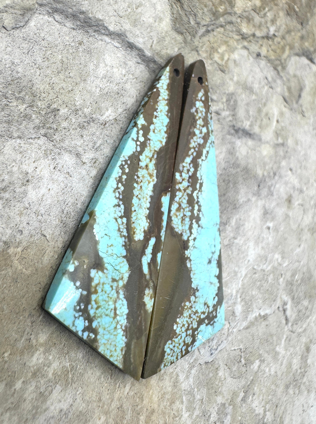RARE Number 8 Turquoise (Nevada) BIG Matching Earring Slab