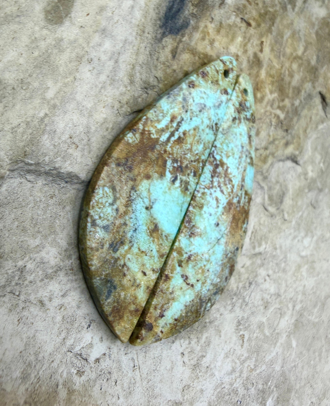 RARE Number 8 Turquoise (Nevada) BIG Matching Earring Slab