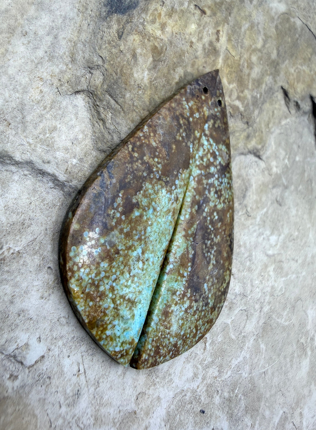 RARE Number 8 Turquoise (Nevada) BIG Matching Earring Slab