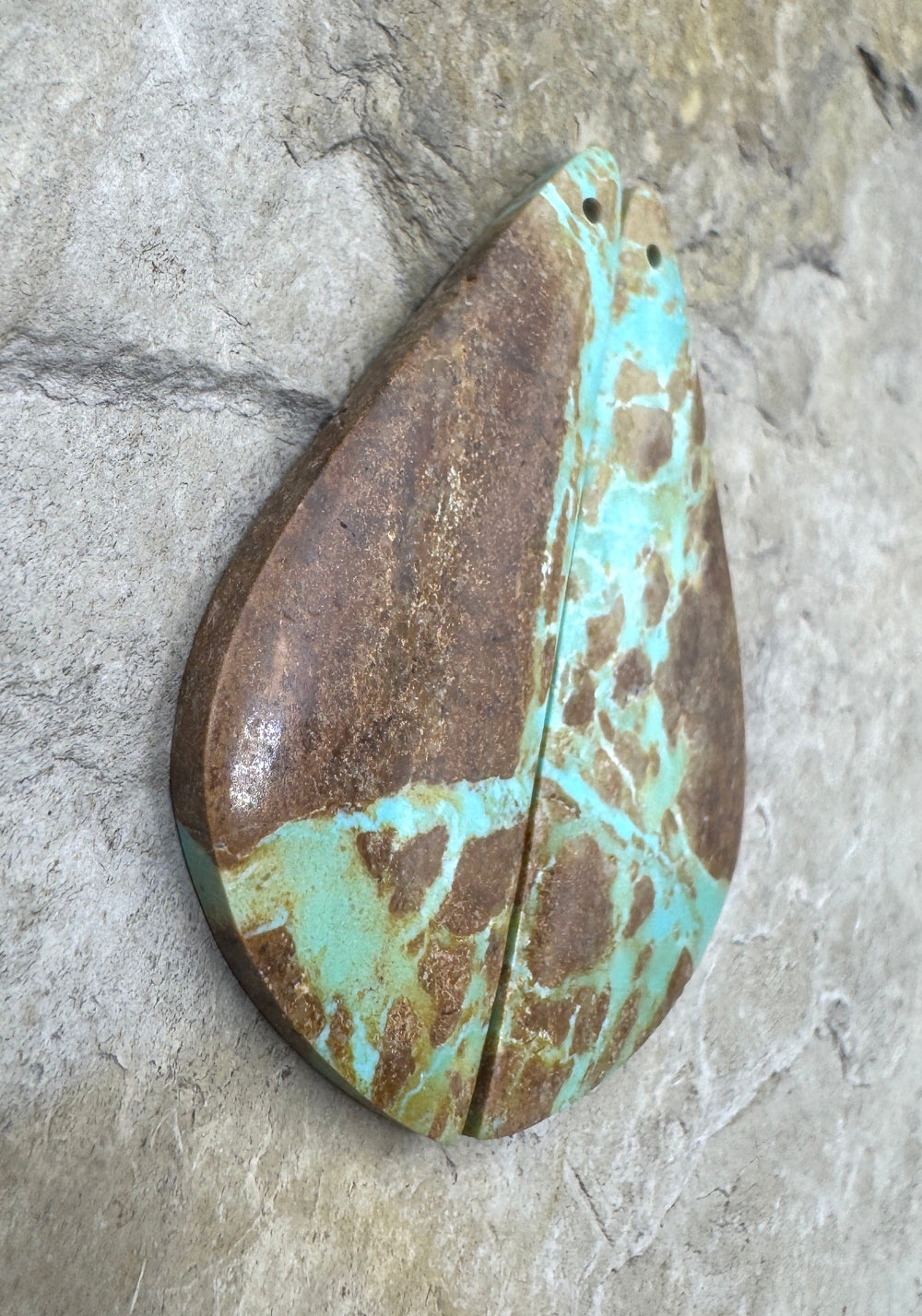 RARE Number 8 Turquoise (Nevada) BIG Matching Earring Slab