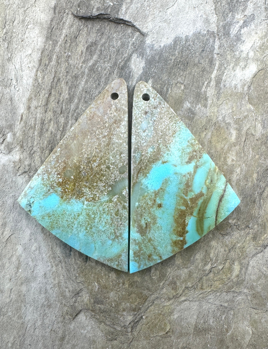 RARE Number 8 Turquoise (Nevada) BIG Matching Earring Slab