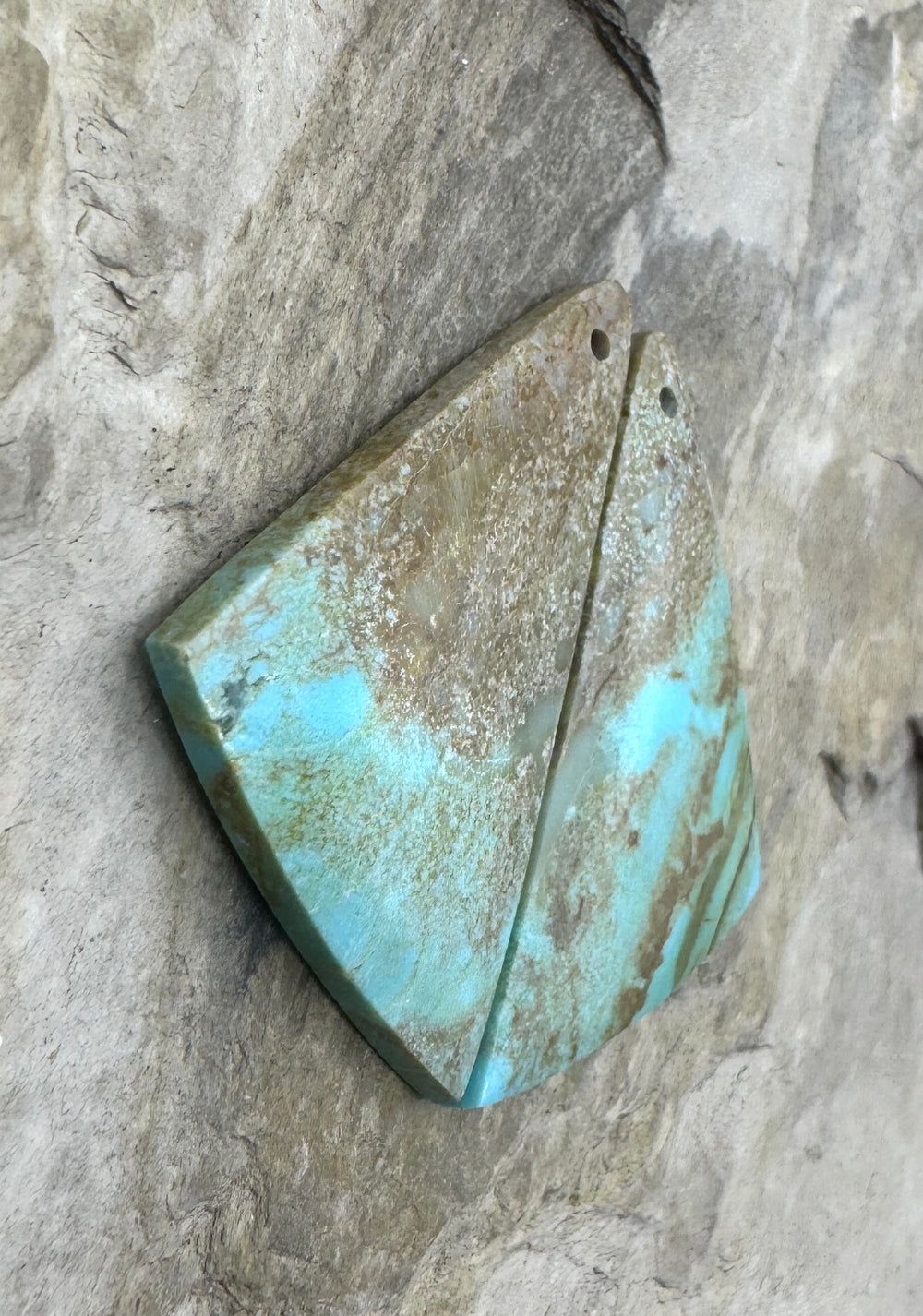 RARE Number 8 Turquoise (Nevada) BIG Matching Earring Slab