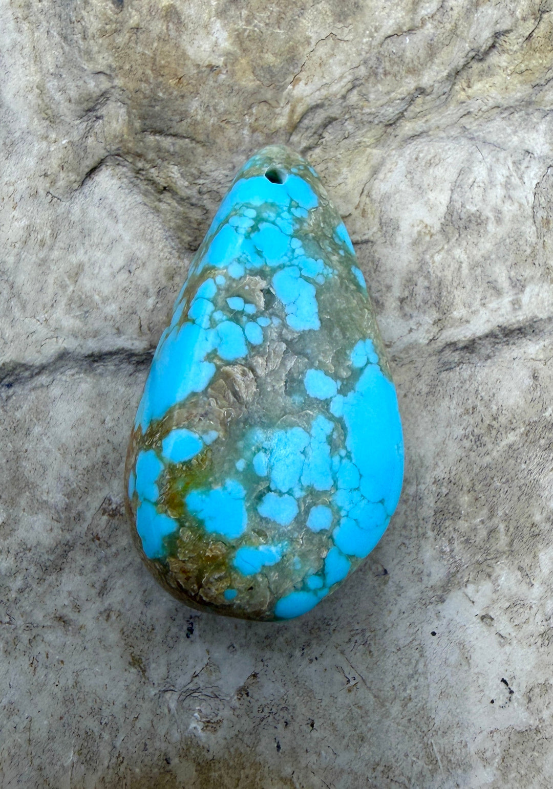 RARE Number 8 Turquoise (Nevada) Focal Pendant Bead