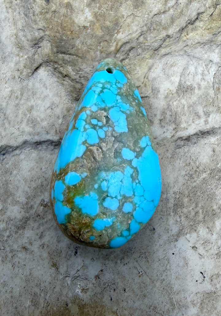 RARE Number 8 Turquoise (Nevada) Focal Pendant Bead
