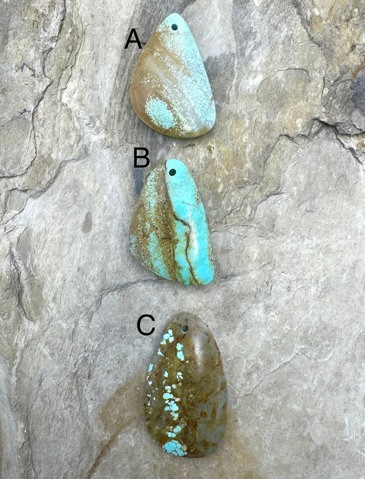 RARE Number 8 Turquoise (Nevada) Focal Pendant Bead (Select