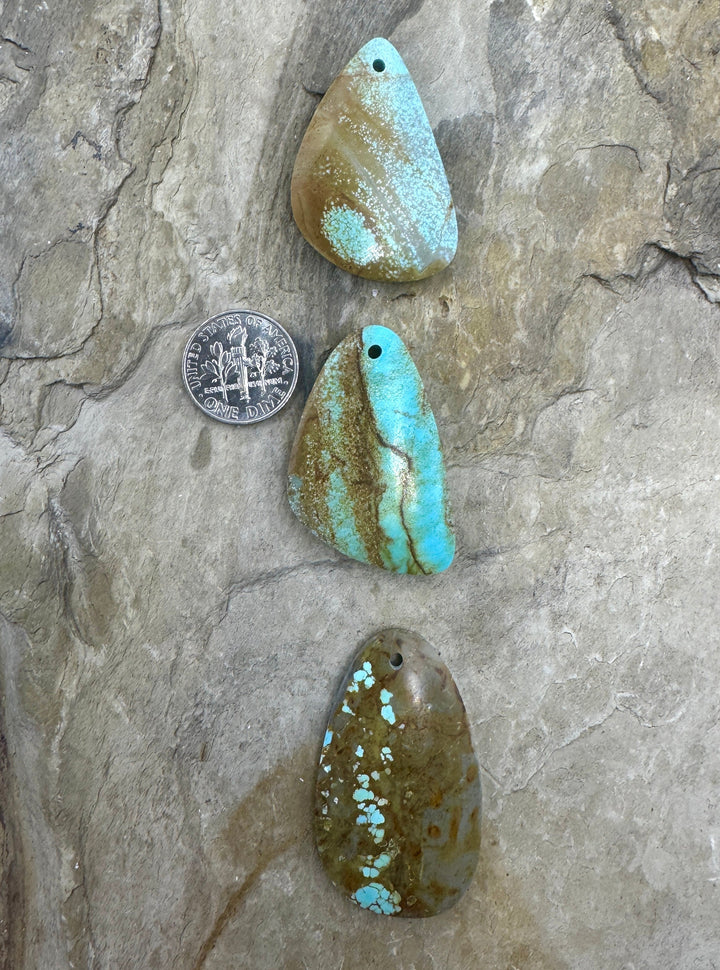 RARE Number 8 Turquoise (Nevada) Focal Pendant Bead (Select