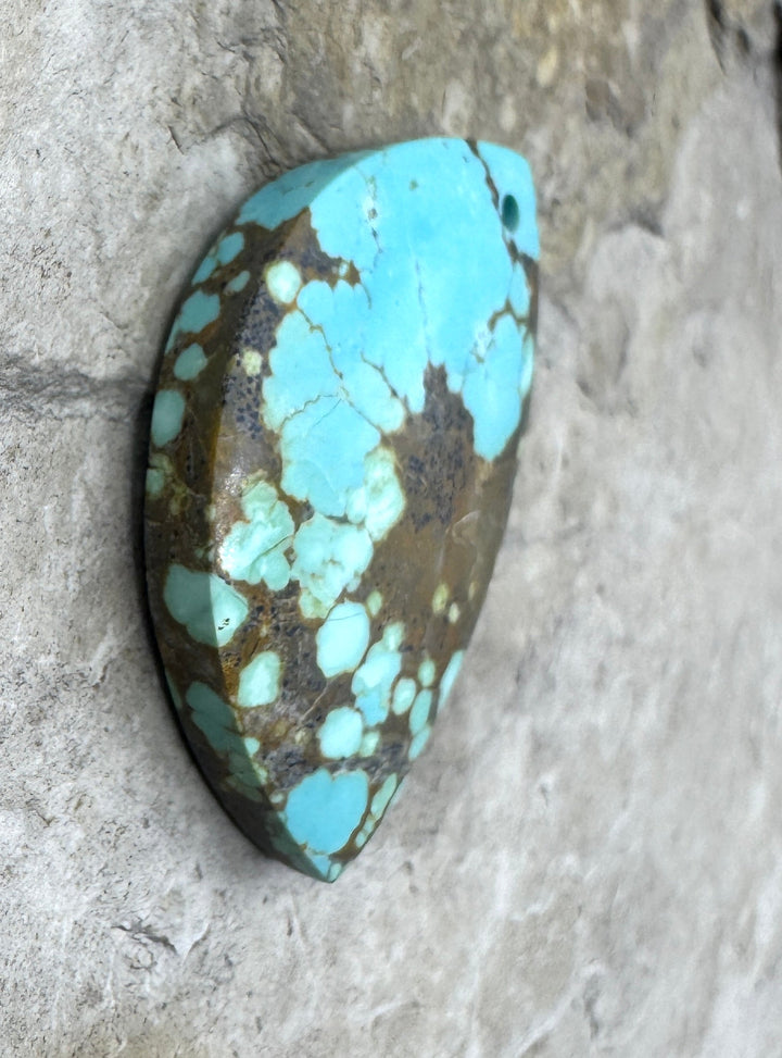 RARE Number 8 Turquoise (Nevada) Focal Pendant Large Hole