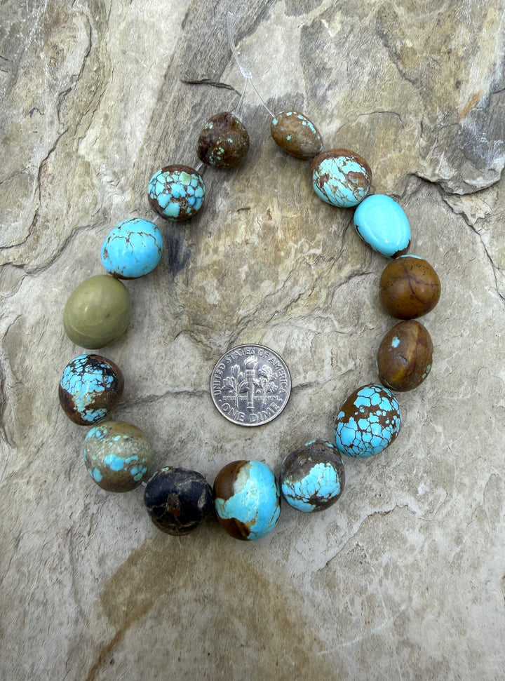RARE Number 8 Turquoise (Nevada) Graduated (12-13x15mm)