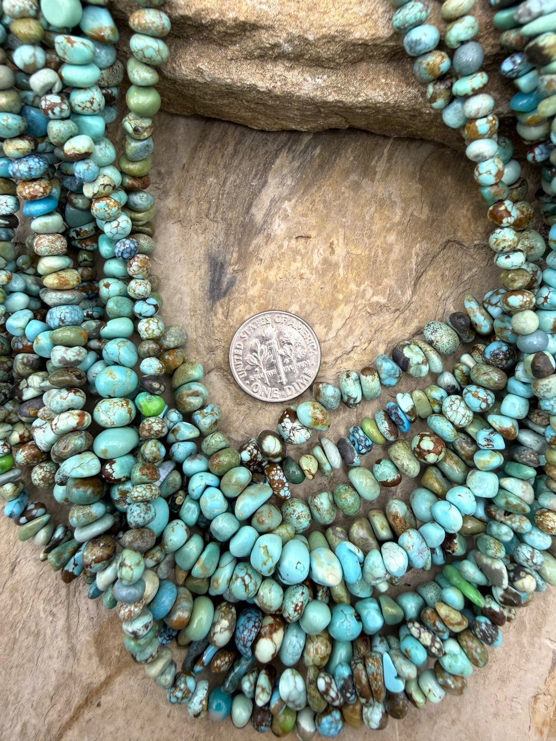 RARE Number 8 Turquoise (Nevada) Graduated 4-6mm Nugget