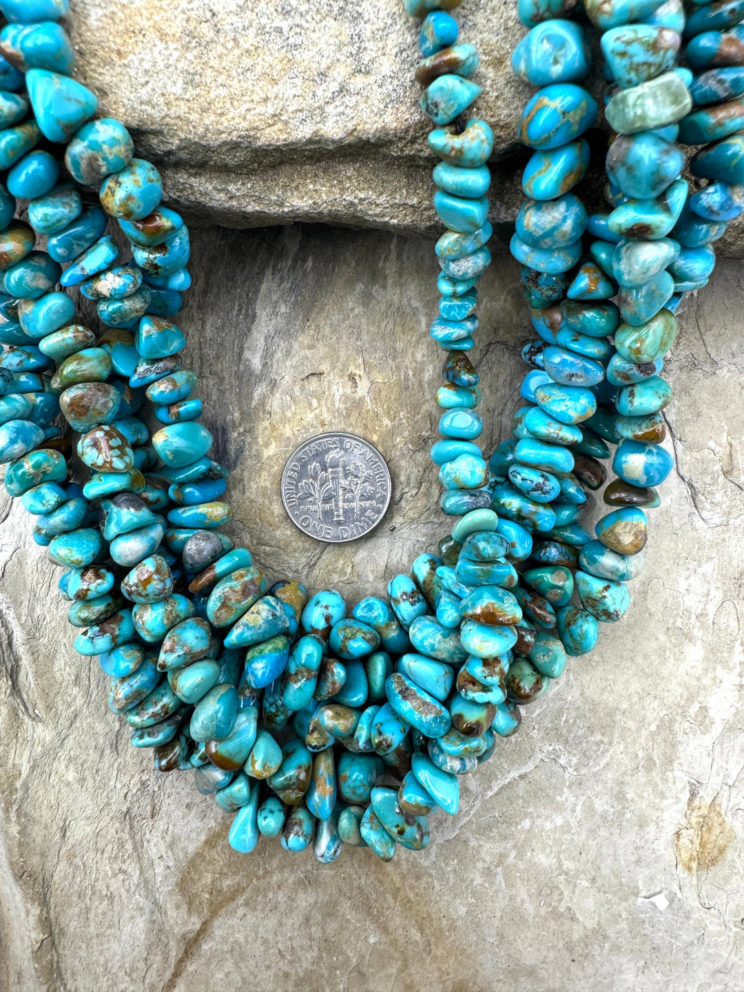 RARE Number 8 Turquoise (Nevada) Graduated 4-8 Chip/Nugget