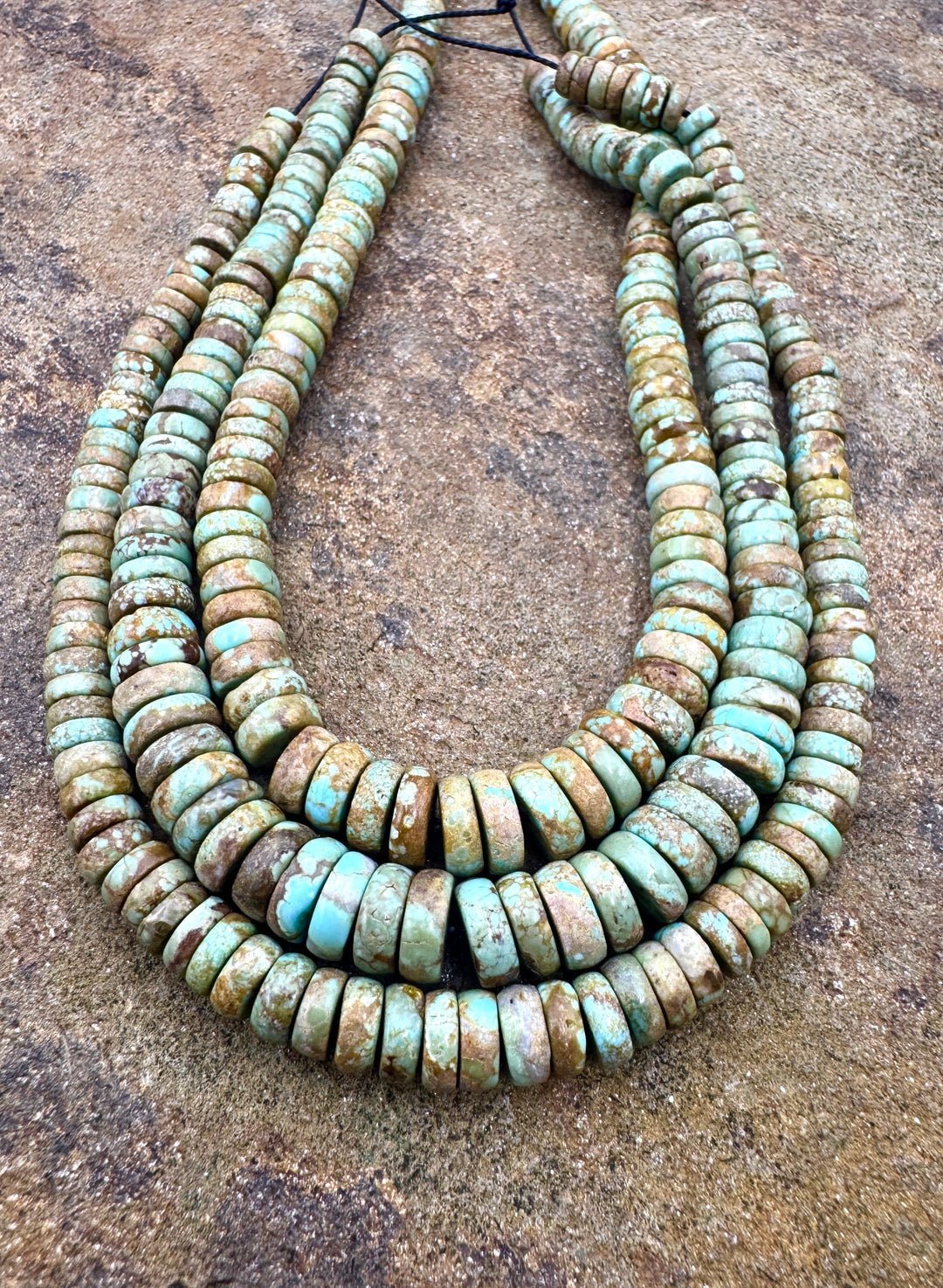 RARE Number 8 Turquoise (Nevada) Graduated 6-8mm Button