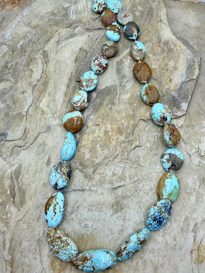 RARE Number 8 Turquoise (Nevada) Graduated Flat Oval Nugget