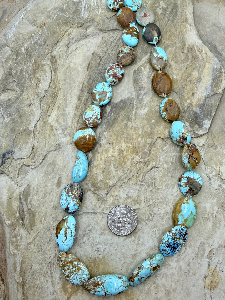 RARE Number 8 Turquoise (Nevada) Graduated Flat Oval Nugget