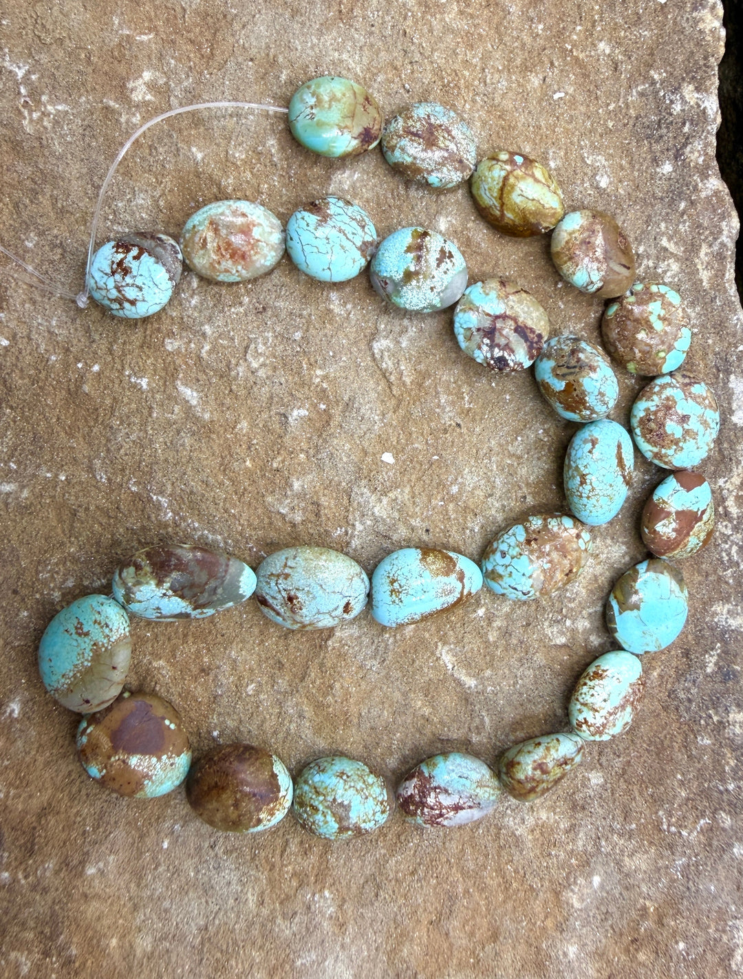 RARE Number 8 Turquoise (Nevada) Graduated Flat/Rounded