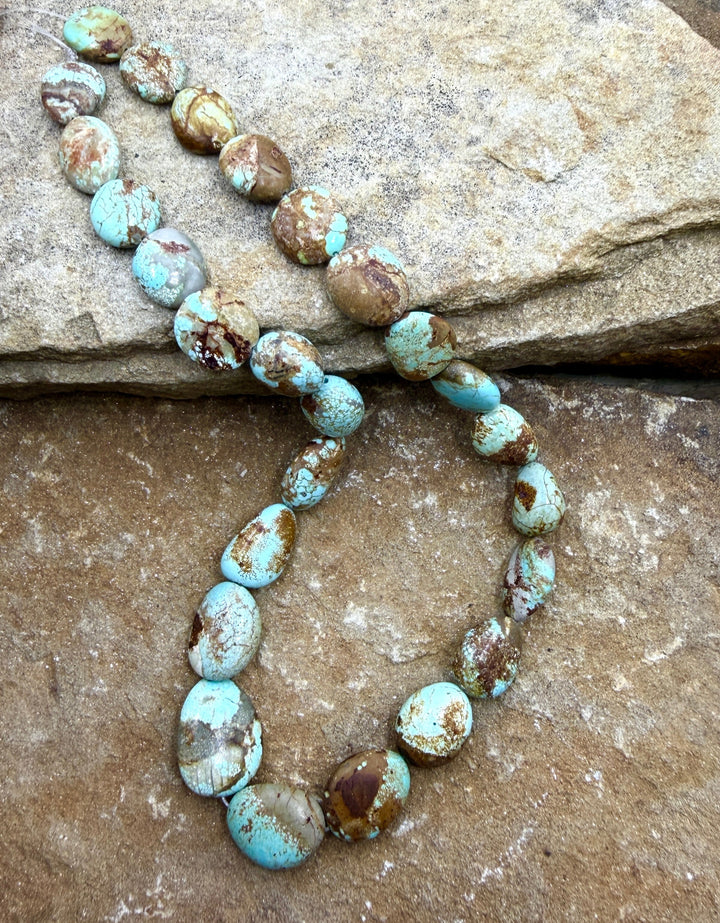 RARE Number 8 Turquoise (Nevada) Graduated Flat/Rounded