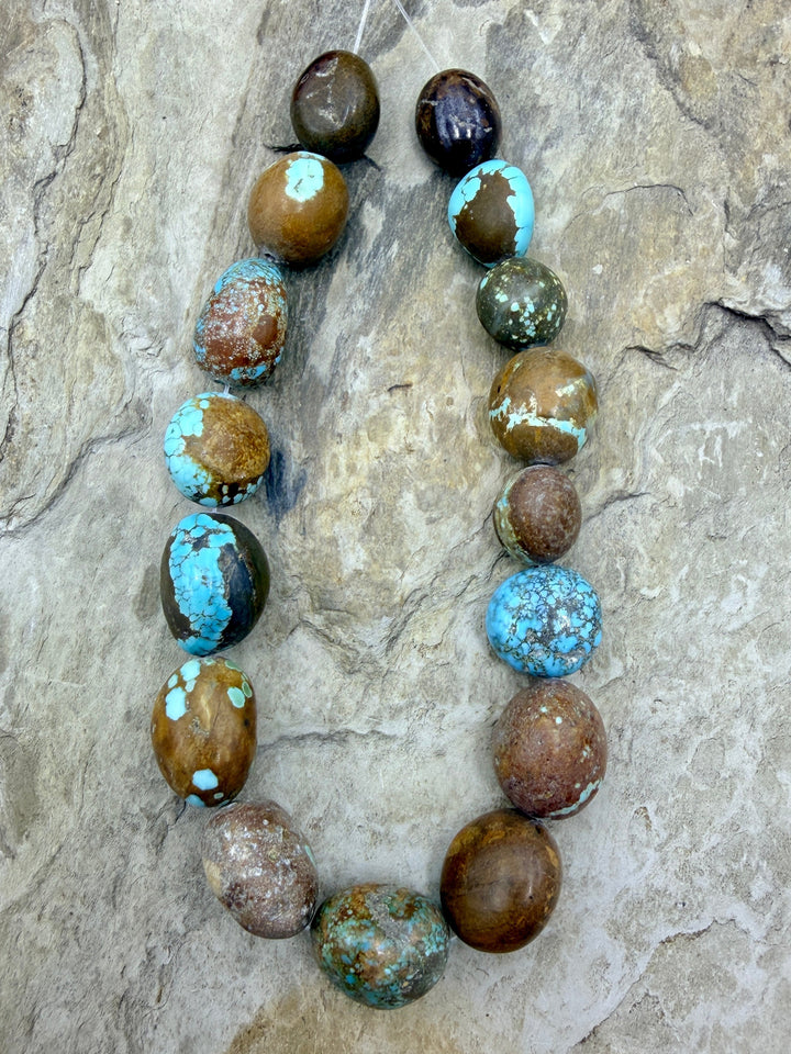 RARE Number 8 Turquoise (Nevada) Graduated Round Nugget