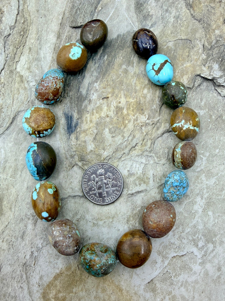 RARE Number 8 Turquoise (Nevada) Graduated Round Nugget