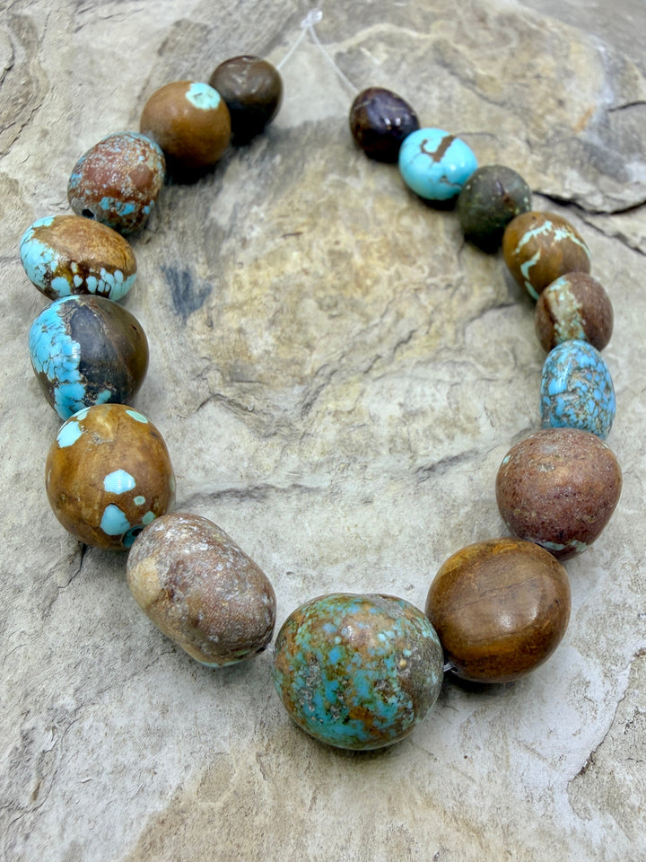 RARE Number 8 Turquoise (Nevada) Graduated Round Nugget