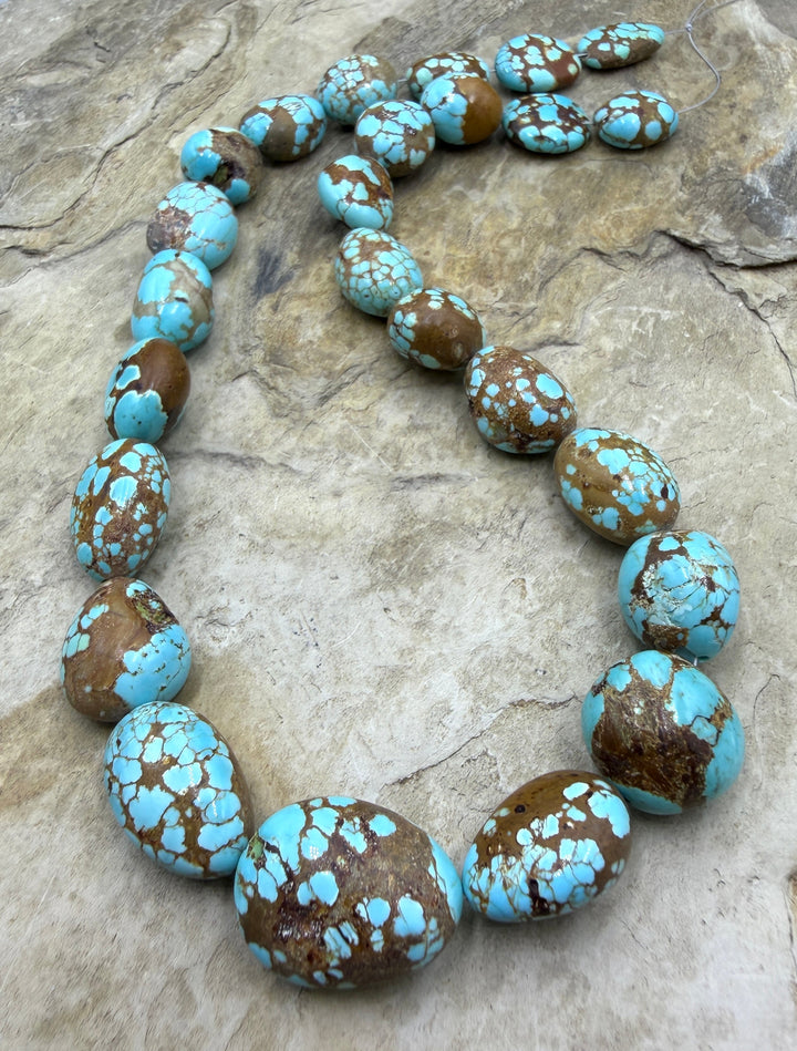 RARE Number 8 Turquoise (Nevada) Graduated Round Nugget