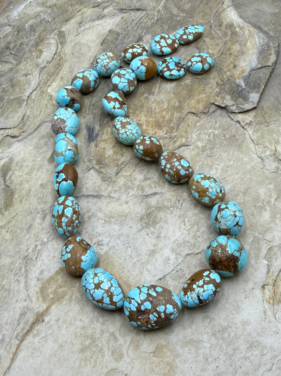 RARE Number 8 Turquoise (Nevada) Graduated Round Nugget
