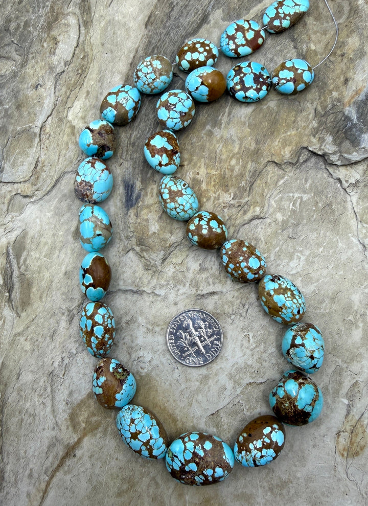 RARE Number 8 Turquoise (Nevada) Graduated Round Nugget